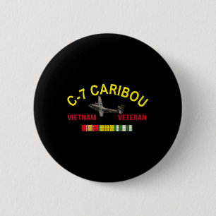 Chapa Redonda De 5 Cm Avión Dhc-4 Caribou Vietnam Veterano C 7 Caribou