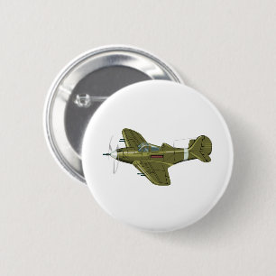 Chapa Redonda De 5 Cm avión retro personalizado