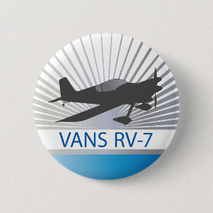 Chapa Redonda De 5 Cm Avión Vans RV-7
