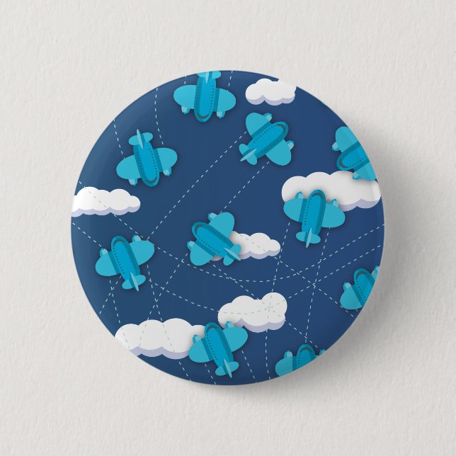 Chapa Redonda De 5 Cm Aviones (Anverso)