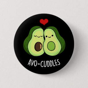 Chapa Redonda De 5 Cm Avocudelas Funny Pareja Aguacate Pun Dark BG