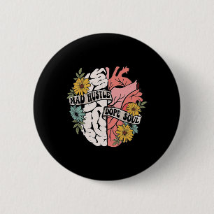 Chapa Redonda De 5 Cm Awaren por Salud Mental del Cerebro Floral de Soul