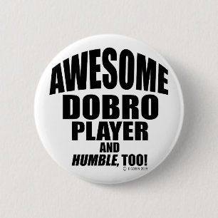 Chapa Redonda De 5 Cm Awesome Dobro Player