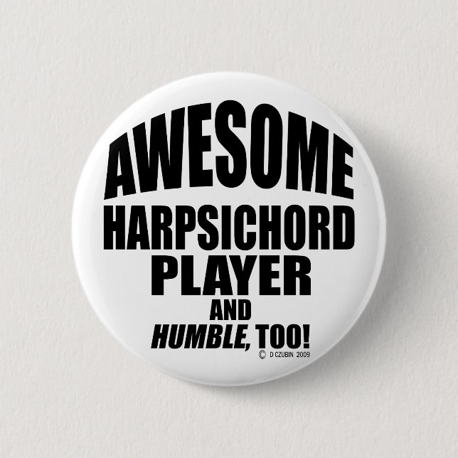 Chapa Redonda De 5 Cm Awesome Harpsichord (Anverso)