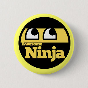 Chapa Redonda De 5 Cm Awesome Ninja