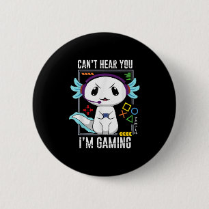 Chapa Redonda De 5 Cm Axolotl Gaming Salamander Como Gamer