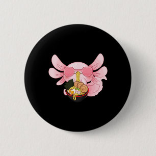 Chapa Redonda De 5 Cm Axolotl Ramen Kawaii Japón regalo de fideos animal