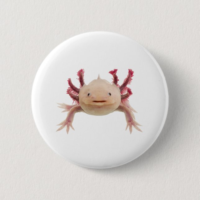 Chapa Redonda De 5 Cm Axolotle (Anverso)