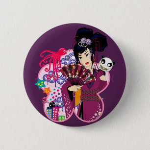 Chapa Redonda De 5 Cm Ayaka en la ciudad de Harajuku