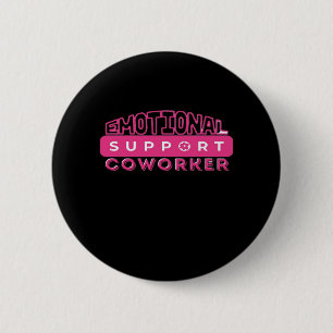 Chapa Redonda De 5 Cm Ayuda emocional Coworker Flor rosa Esencial