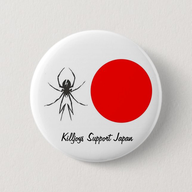 Chapa Redonda De 5 Cm Ayuda Japón de los Killjoys (Anverso)