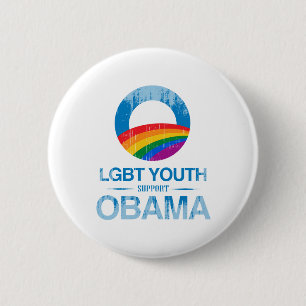 Chapa Redonda De 5 Cm AYUDA OBAMA Vintage.png de la JUVENTUD de LGBT