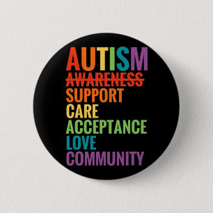 Chapa Redonda De 5 Cm Ayuda para la toma de conciencia sobre el autismo 