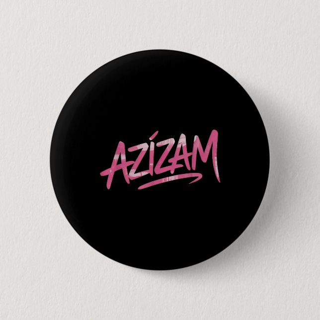 Chapa Redonda De 5 Cm Azizam (Anverso)