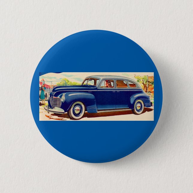 Chapa Redonda De 5 Cm azul 1941 Plymouth (Anverso)