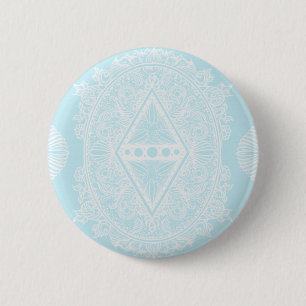 Chapa Redonda De 5 Cm Azul claro, Edad de despertar, bohemio, neonato