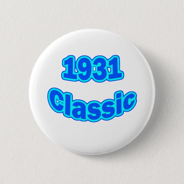 Chapa Redonda De 5 Cm Azul clásico 1931 (Anverso)