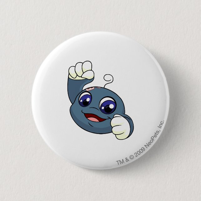 Chapa Redonda De 5 Cm Azul de Kiko (Anverso)