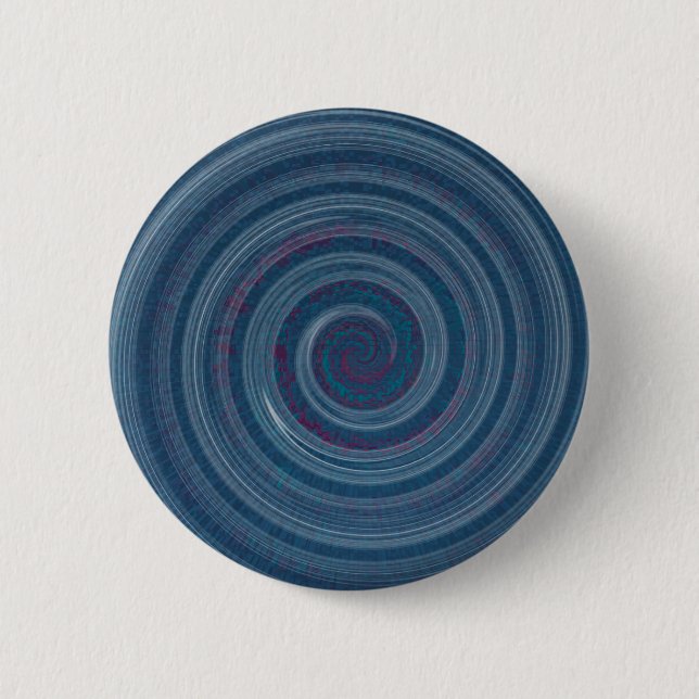 Chapa Redonda De 5 Cm azul espiral - hipnótico (Anverso)