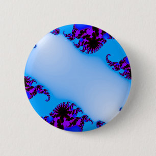 Chapa Redonda De 5 Cm Azul fractal