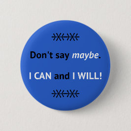 Chapa Redonda De 5 Cm Azul Puedo citar inspirador