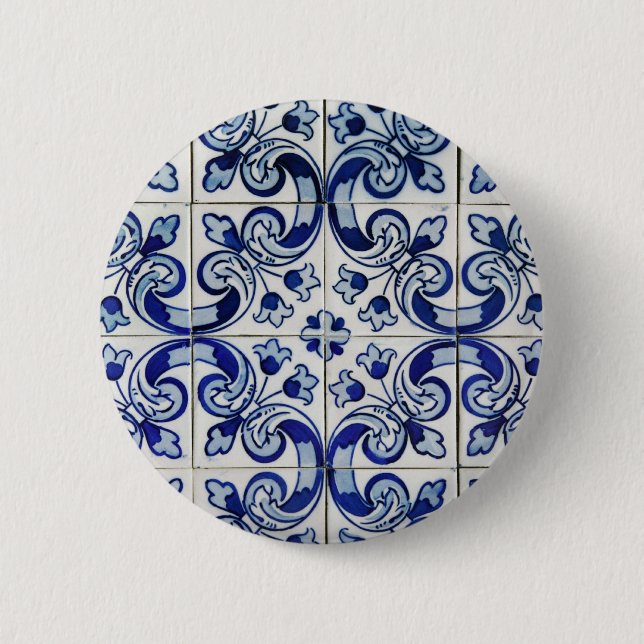 Chapa Redonda De 5 Cm Azulejo (Anverso)
