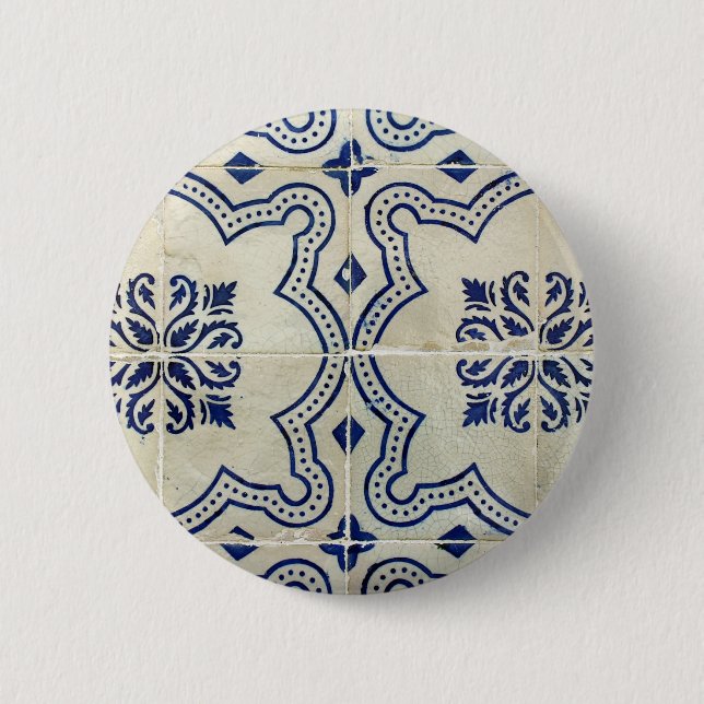 Chapa Redonda De 5 Cm Azulejos (Anverso)