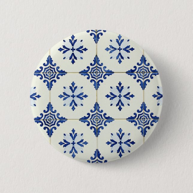 Chapa Redonda De 5 Cm Azulejos (Anverso)