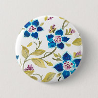 Azulejos florales de abadía - Flores azules