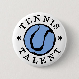 Chapa Redonda De 5 Cm Azules del talento del tenis