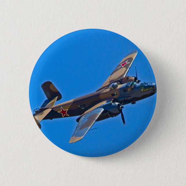 Chapa Redonda De 5 Cm B-25 norteamericano Mitchel (Anverso)