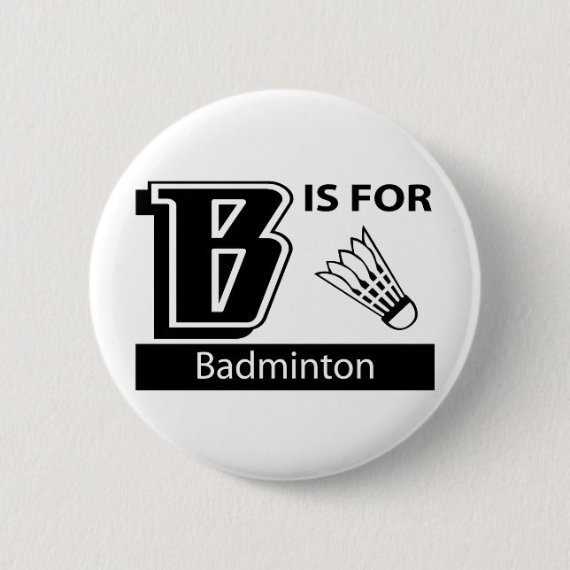 Chapa Redonda De 5 Cm B está para el bádminton (Anverso)