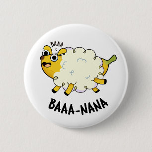 Chapa Redonda De 5 Cm Baa-nana Funny Banana Puns