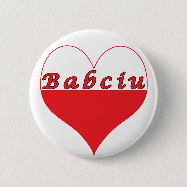 Chapa Redonda De 5 Cm Babciu Corazón polaco (Anverso)