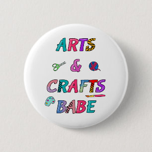 Chapa Redonda De 5 Cm Babe de arte y artesanía