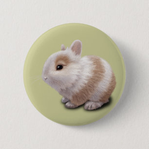 Chapa Redonda De 5 Cm Baby Bunny