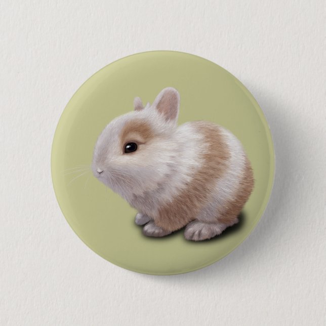 Chapa Redonda De 5 Cm Baby Bunny (Anverso)