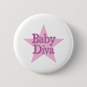 Chapa Redonda De 5 Cm Baby Diva