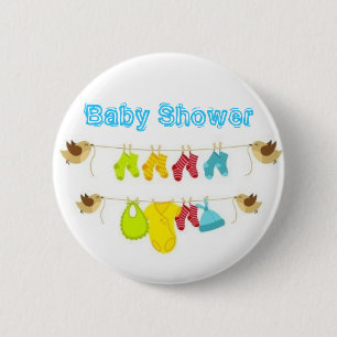 Chapa Redonda De 5 Cm Baby Shower