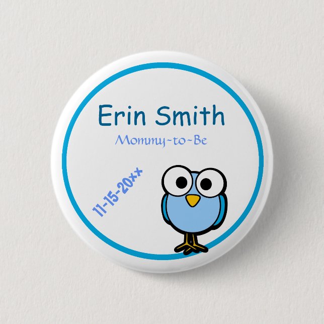 Chapa Redonda De 5 Cm Baby Shower (Anverso)