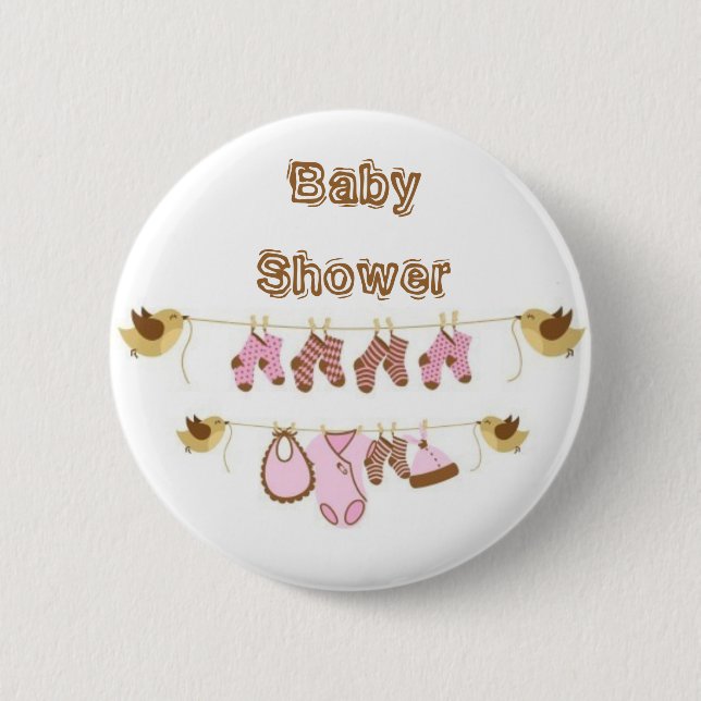 Chapa Redonda De 5 Cm Baby Shower (Anverso)