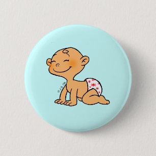 Chapa Redonda De 5 Cm Baby Shower (muchacho)