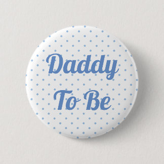 Chapa Redonda De 5 Cm Baby Shower Pin azul para que papá sea