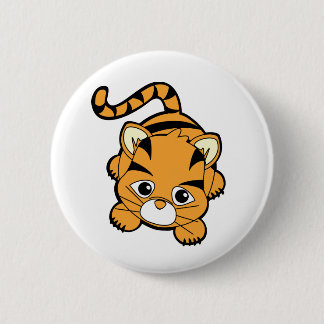 Chapa Redonda De 5 Cm Baby Tiger Cutie