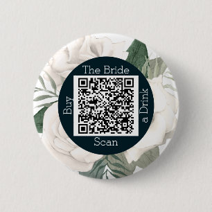 Chapa Redonda De 5 Cm Bachelorette Floral Código Qr Comprar A La Novia U