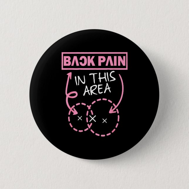 Chapa Redonda De 5 Cm Back Pain In This Area Funny  (Anverso)