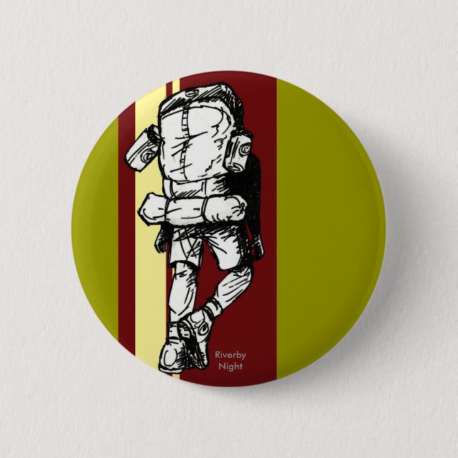 Chapa Redonda De 5 Cm Backpacker (individuo) - RedYellow (Anverso)