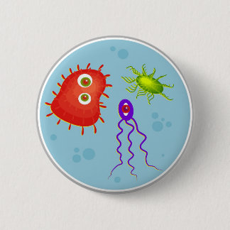 Chapa Redonda De 5 Cm Bacterias