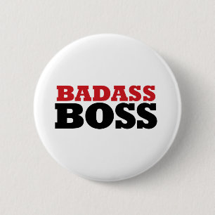 Chapa Redonda De 5 Cm Badass Funny Boss