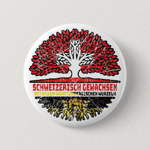 Chapa Redonda De 5 Cm Baden-Württemberg Schweizer Schweiz Baum